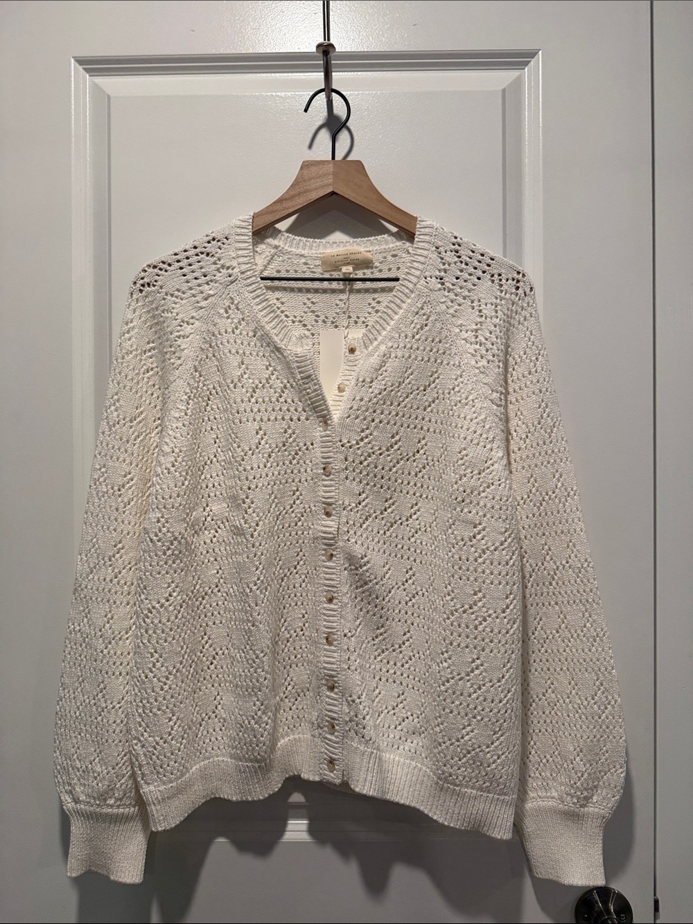 Sezane Capucine Cardigan White - Size XL
